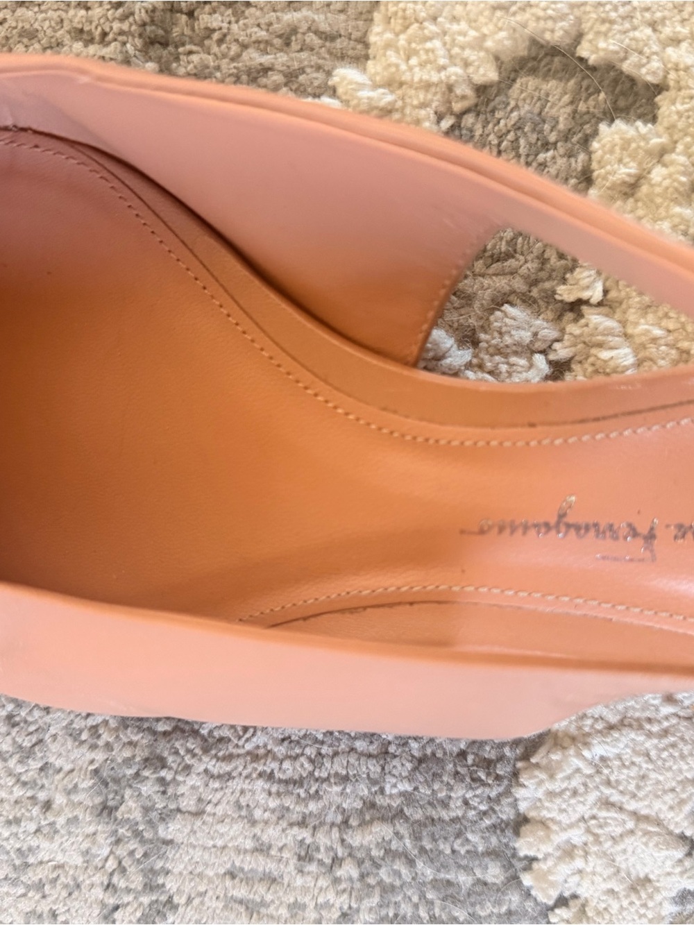 Salvatore Ferragamo Blush Bow Slingback Flats - Picture 6 of 10